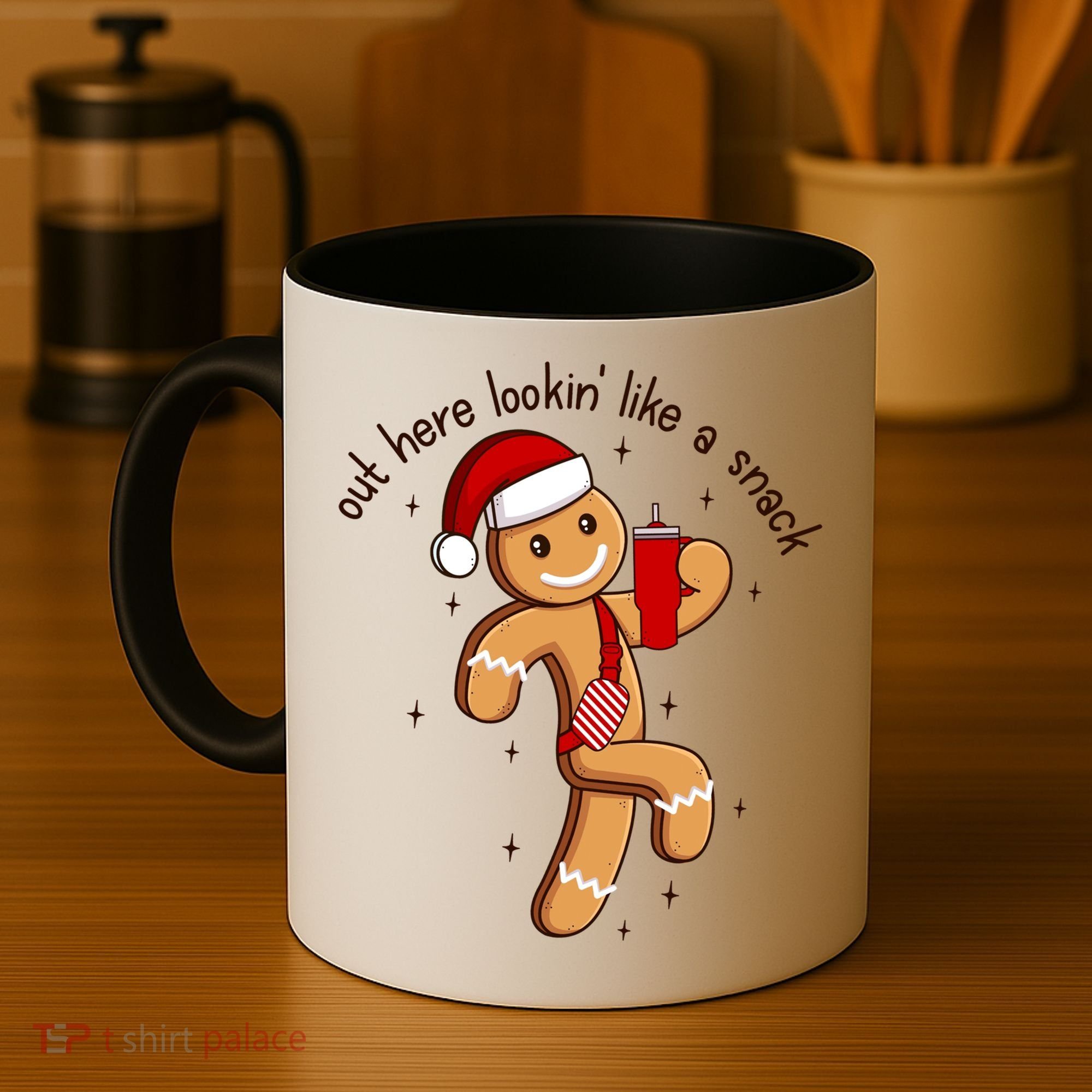 Out Here Lookin Like A Snack Boojee Gingerbread Christmas Funny Gift Coffee Mug