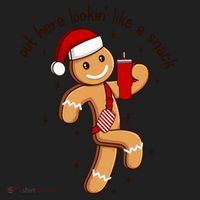 Out Here Lookin Like A Snack Boojee Gingerbread Christmas Funny Gift Beanie thumb 2