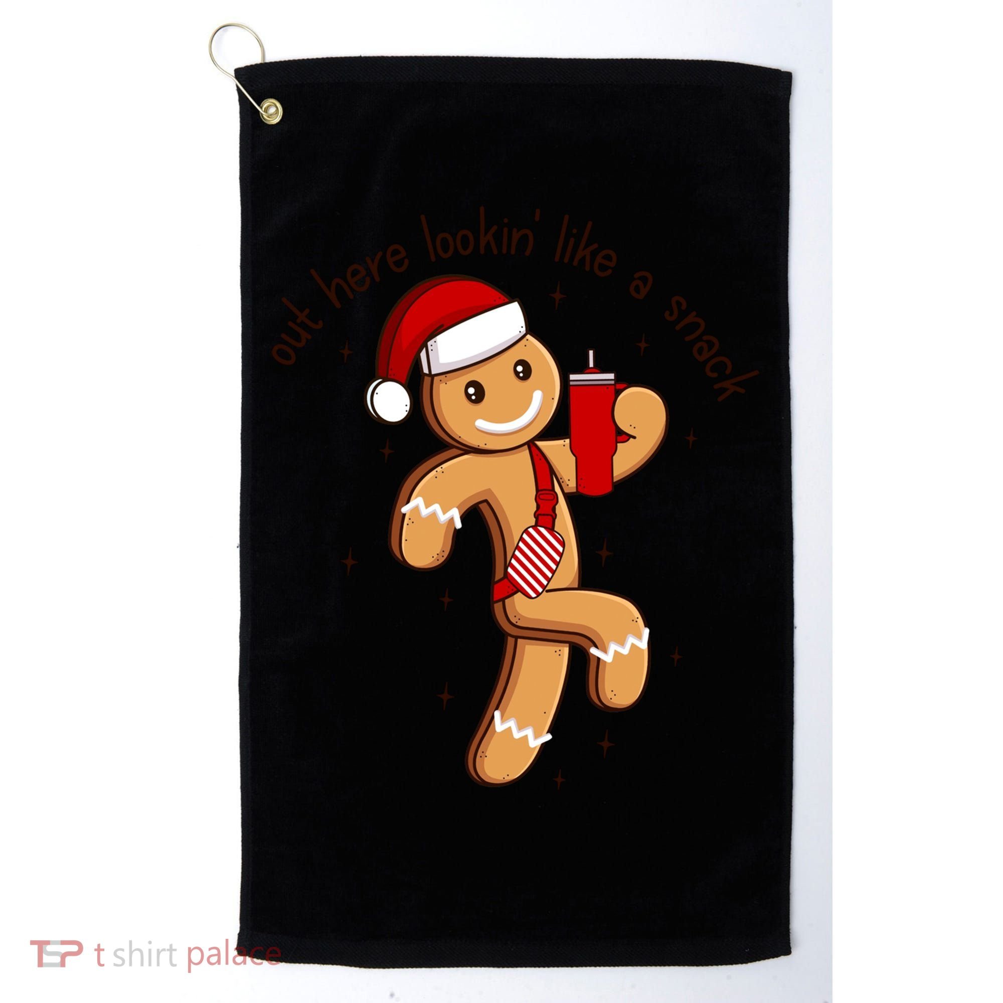 Out Here Lookin Like A Snack Boojee Gingerbread Christmas Funny Gift Golf Towel