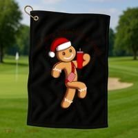 Out Here Lookin Like A Snack Boojee Gingerbread Christmas Funny Gift Golf Towel thumb 1