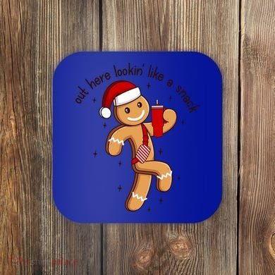 Out Here Lookin Like A Snack Boojee Gingerbread Christmas Funny Gift Coaster