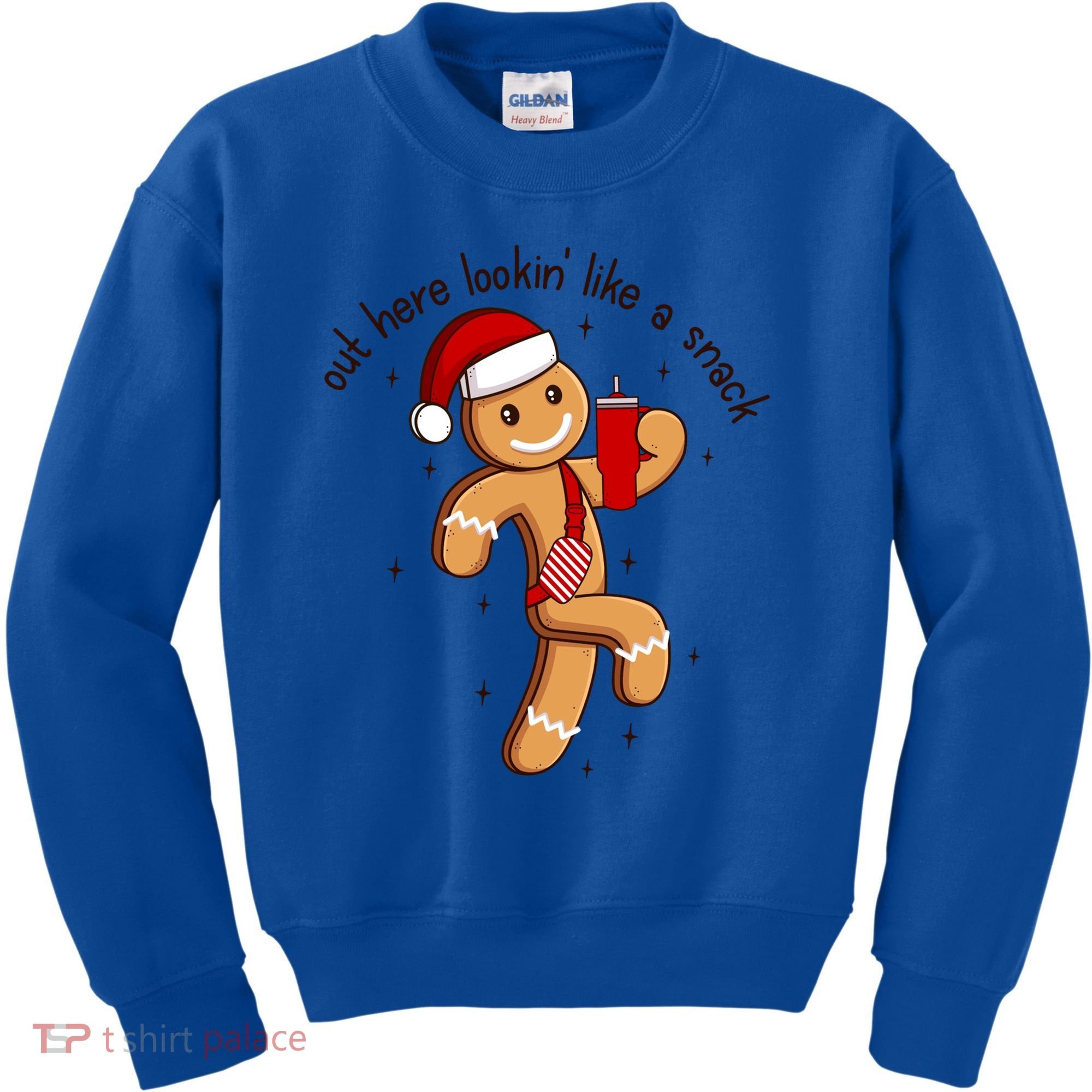 Out Here Lookin Like A Snack Boojee Gingerbread Christmas Funny Gift Kids Sweatshirt