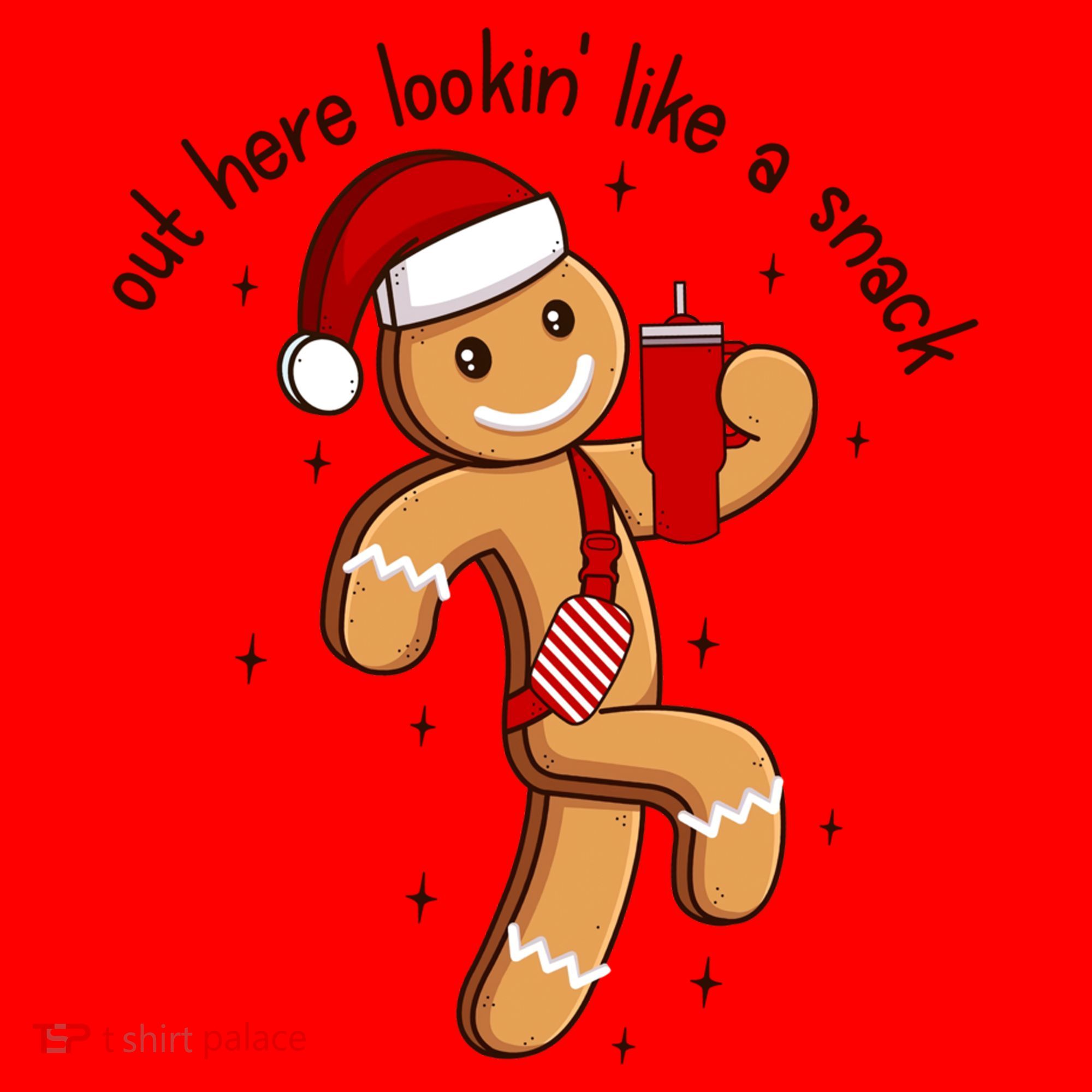 Out Here Lookin Like A Snack Boojee Gingerbread Christmas Funny Gift Santa Hat