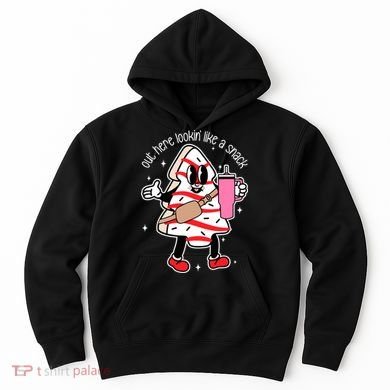 Out Here Looking Like A Snack Cute Boo Jee Xmas Trees Cakes Hoodie
