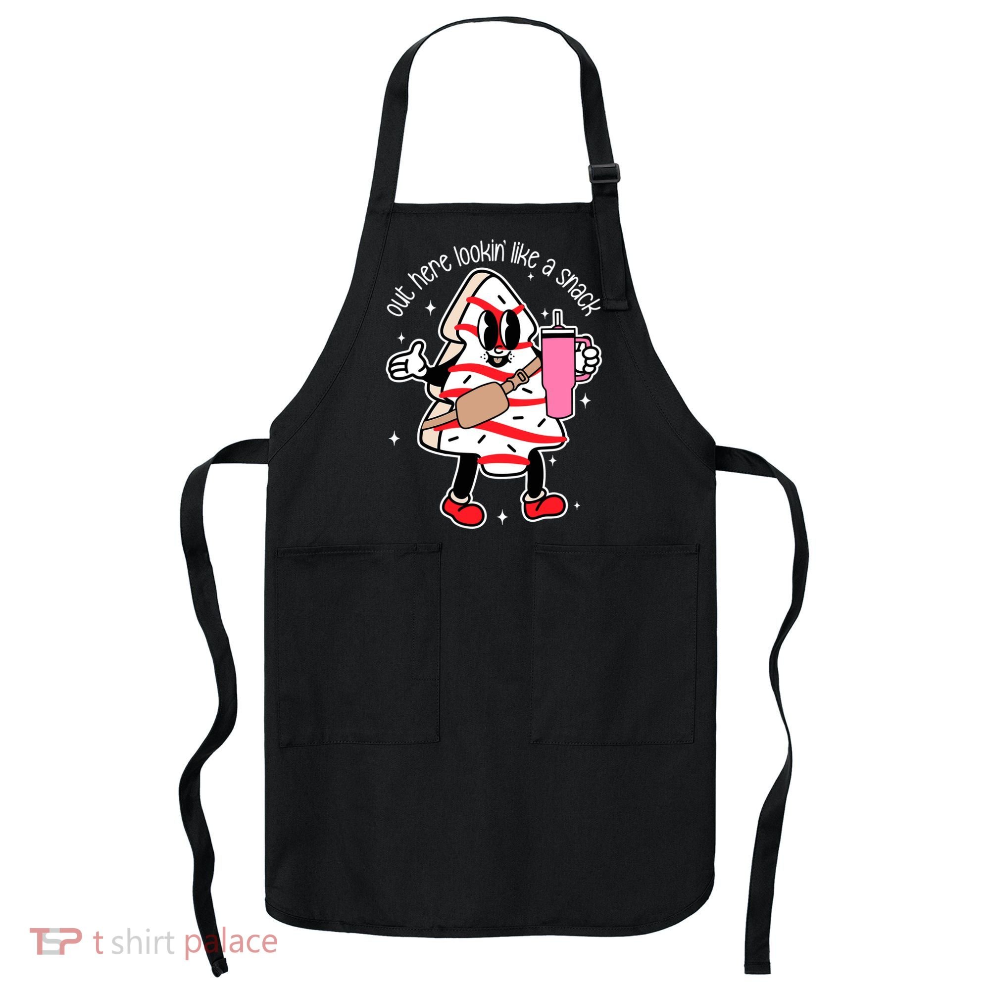 Out Here Looking Like A Snack Cute Boo Jee Xmas Trees Cakes Apron