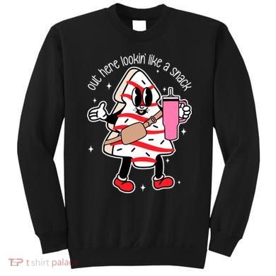 Out Here Looking Like A Snack Cute Boo Jee Xmas Trees Cakes Sweatshirt