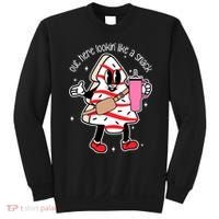 Out Here Looking Like A Snack Cute Boo Jee Xmas Trees Cakes Sweatshirt thumb 0