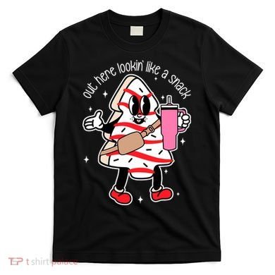Out Here Looking Like A Snack Cute Boo Jee Xmas Trees Cakes T-Shirt