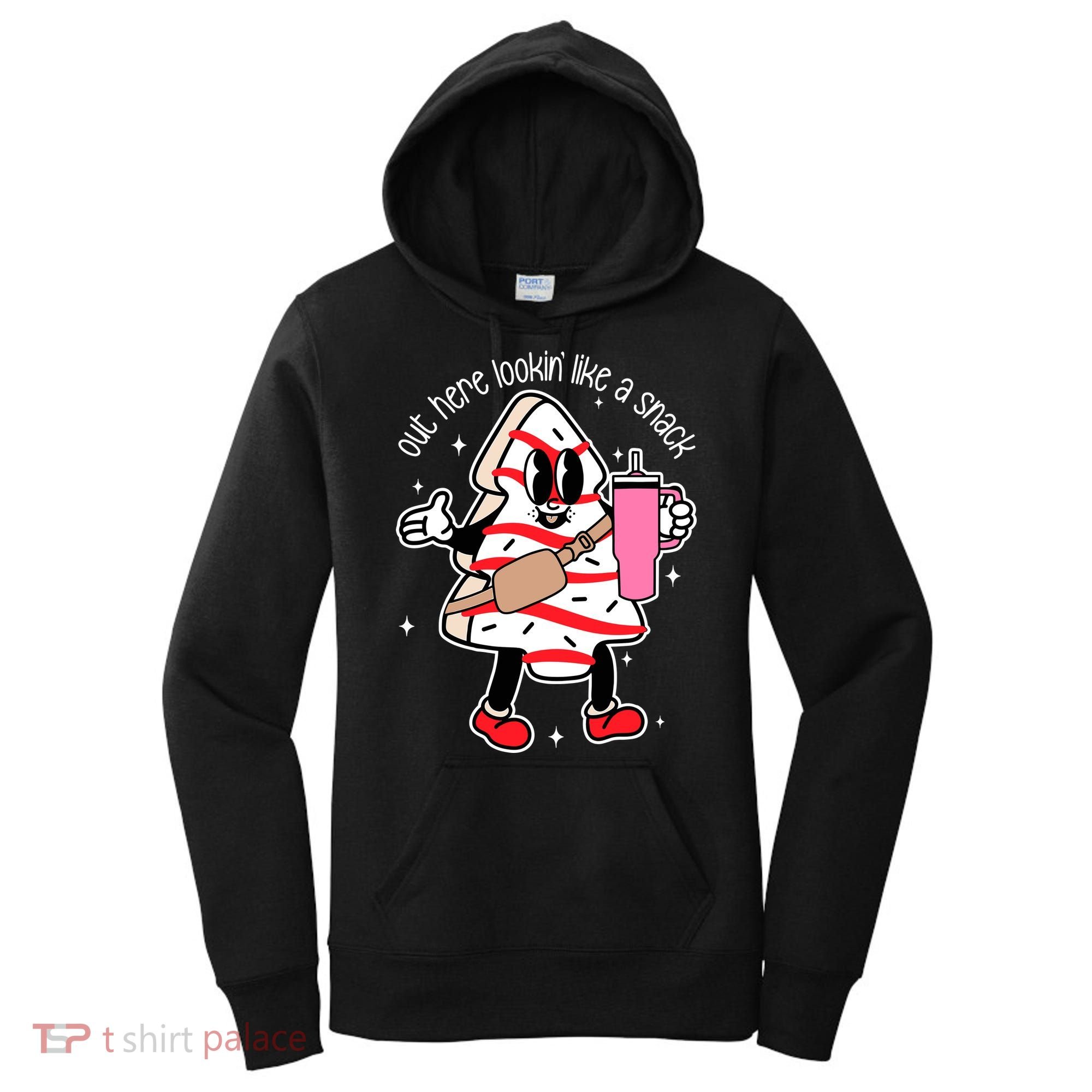 Out Here Looking Like A Snack Cute Boo Jee Xmas Trees Cakes Women's Hoodie