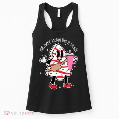 Out Here Looking Like A Snack Cute Boo Jee Xmas Trees Cakes Women's Tank Top