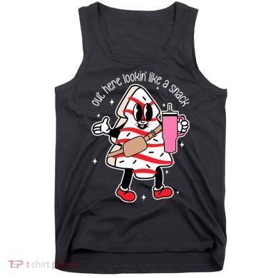 Out Here Looking Like A Snack Cute Boo Jee Xmas Trees Cakes Tank Top