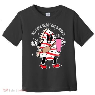 Out Here Looking Like A Snack Cute Boo Jee Xmas Trees Cakes Toddler T-Shirt