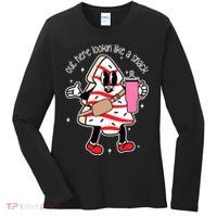 Out Here Looking Like A Snack Cute Boo Jee Xmas Trees Cakes Women's Long Sleeve Shirt thumb 0