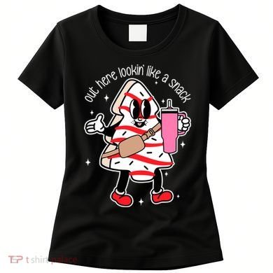 Out Here Looking Like A Snack Cute Boo Jee Xmas Trees Cakes Women's T-Shirt