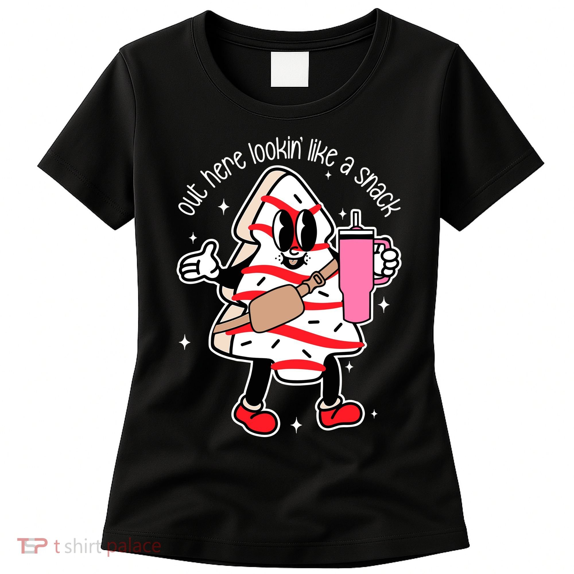 Out Here Looking Like A Snack Cute Boo Jee Xmas Trees Cakes Women's T-Shirt