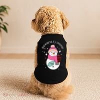 Out Here Looking Like A Snack Cute Boo Jee Xmas Snowman Doggie Tank thumb 2