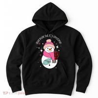 Out Here Looking Like A Snack Cute Boo Jee Xmas Snowman Hoodie thumb 0