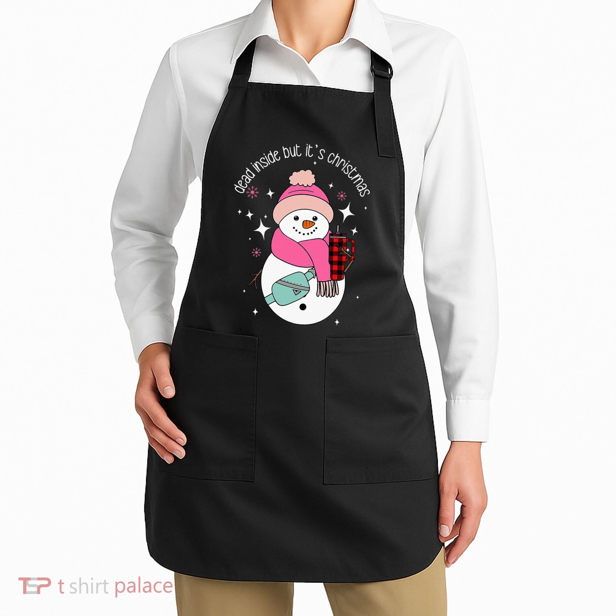 Out Here Looking Like A Snack Cute Boo Jee Xmas Snowman Apron