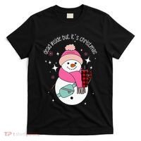 Out Here Looking Like A Snack Cute Boo Jee Xmas Snowman T-Shirt thumb 0