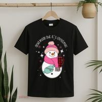 Out Here Looking Like A Snack Cute Boo Jee Xmas Snowman T-Shirt thumb 2