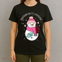 Out Here Looking Like A Snack Cute Boo Jee Xmas Snowman T-Shirt thumb 4