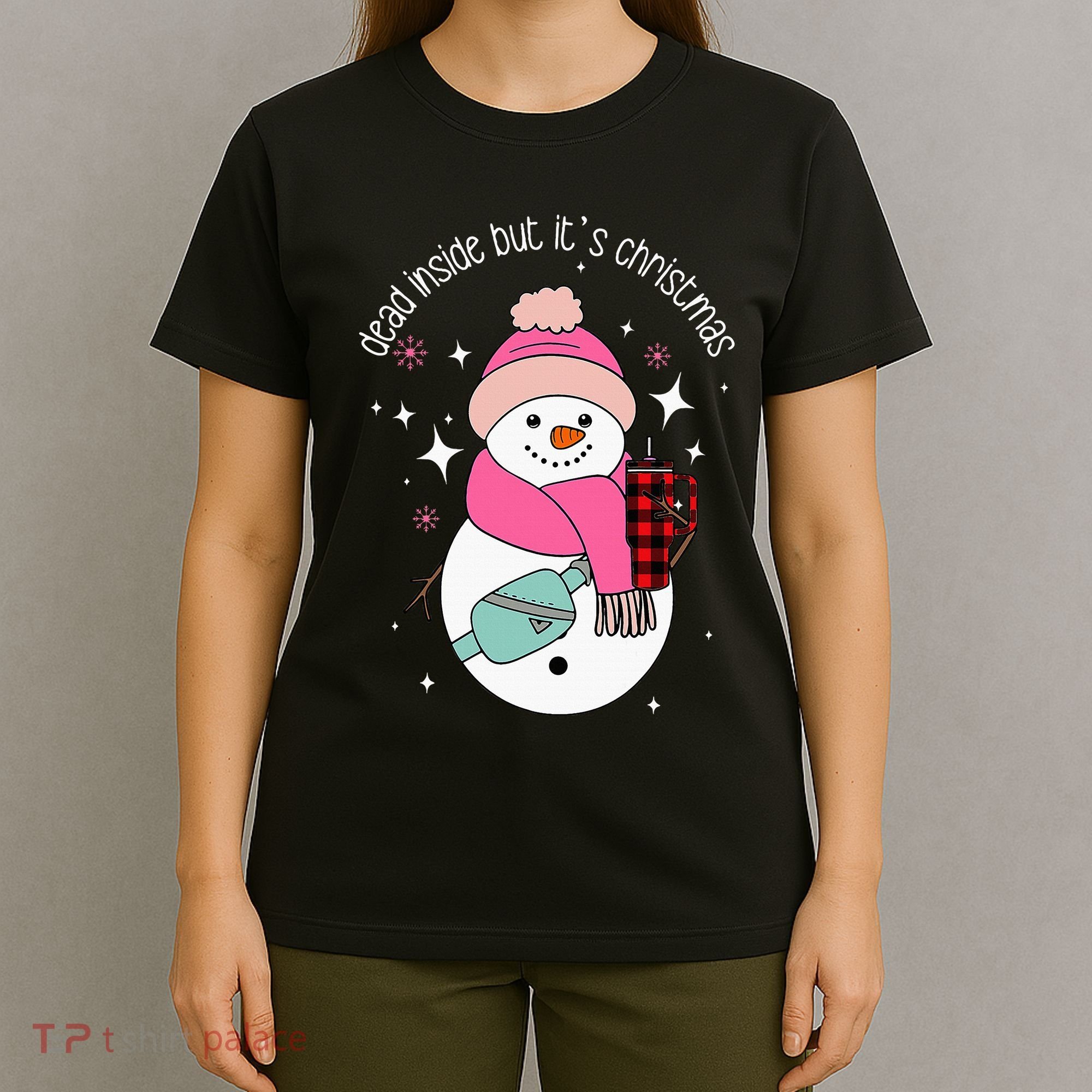 Out Here Looking Like A Snack Cute Boo Jee Xmas Snowman T-Shirt
