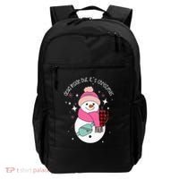 Out Here Looking Like A Snack Cute Boo Jee Xmas Snowman Backpack thumb 0