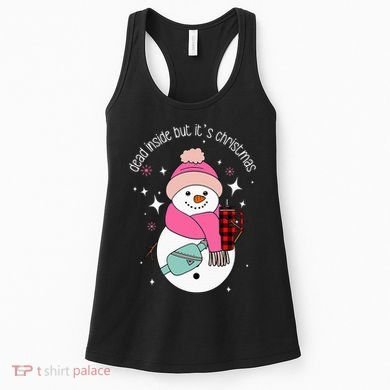 Out Here Looking Like A Snack Cute Boo Jee Xmas Snowman Women's Tank Top