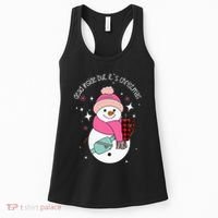 Out Here Looking Like A Snack Cute Boo Jee Xmas Snowman Women's Tank Top thumb 0