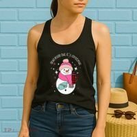 Out Here Looking Like A Snack Cute Boo Jee Xmas Snowman Women's Tank Top thumb 2