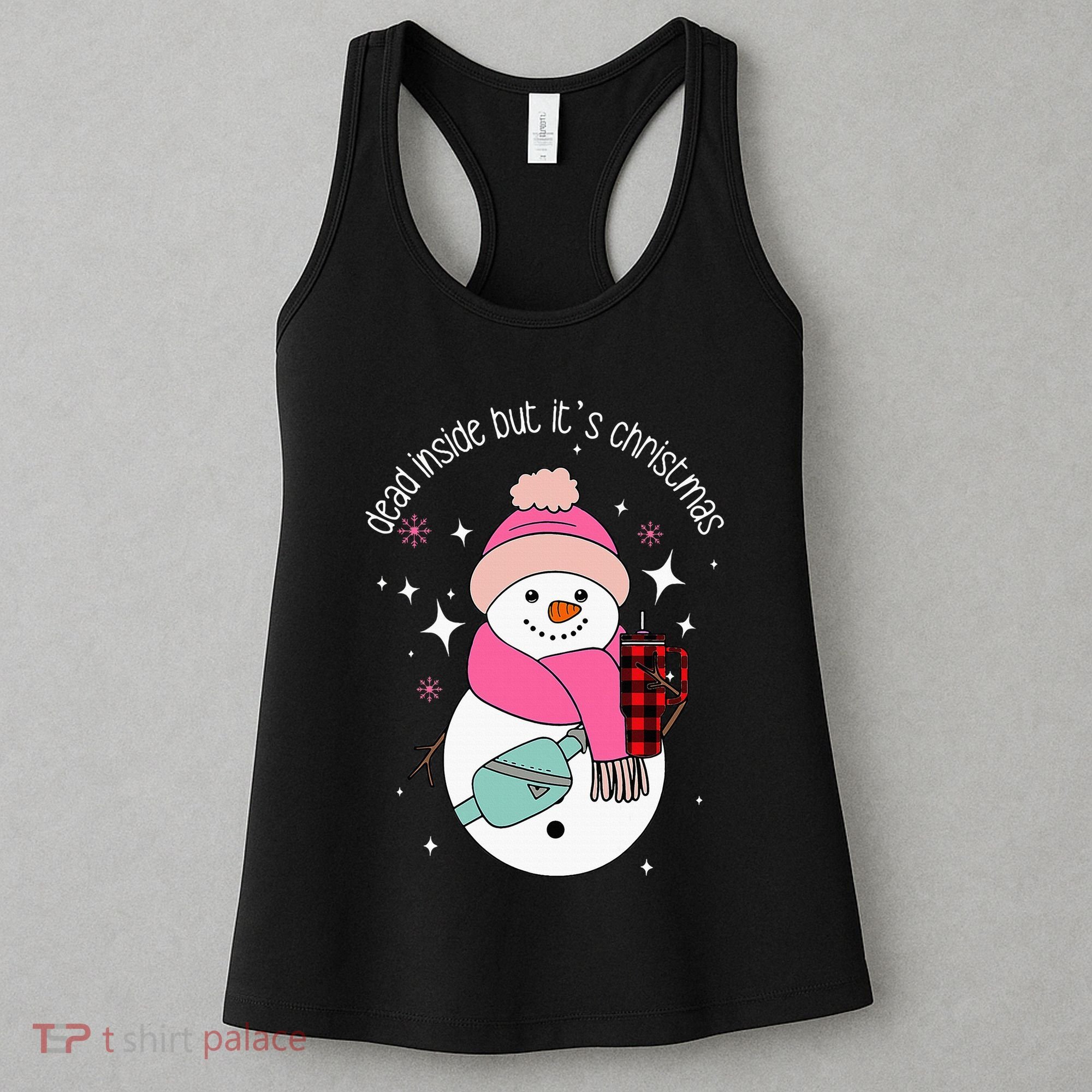 Out Here Looking Like A Snack Cute Boo Jee Xmas Snowman Women's Tank Top