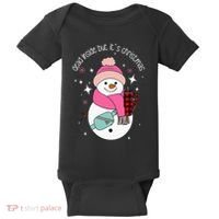 Out Here Looking Like A Snack Cute Boo Jee Xmas Snowman Baby Bodysuit thumb 0