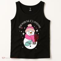 Out Here Looking Like A Snack Cute Boo Jee Xmas Snowman Tank Top thumb 2