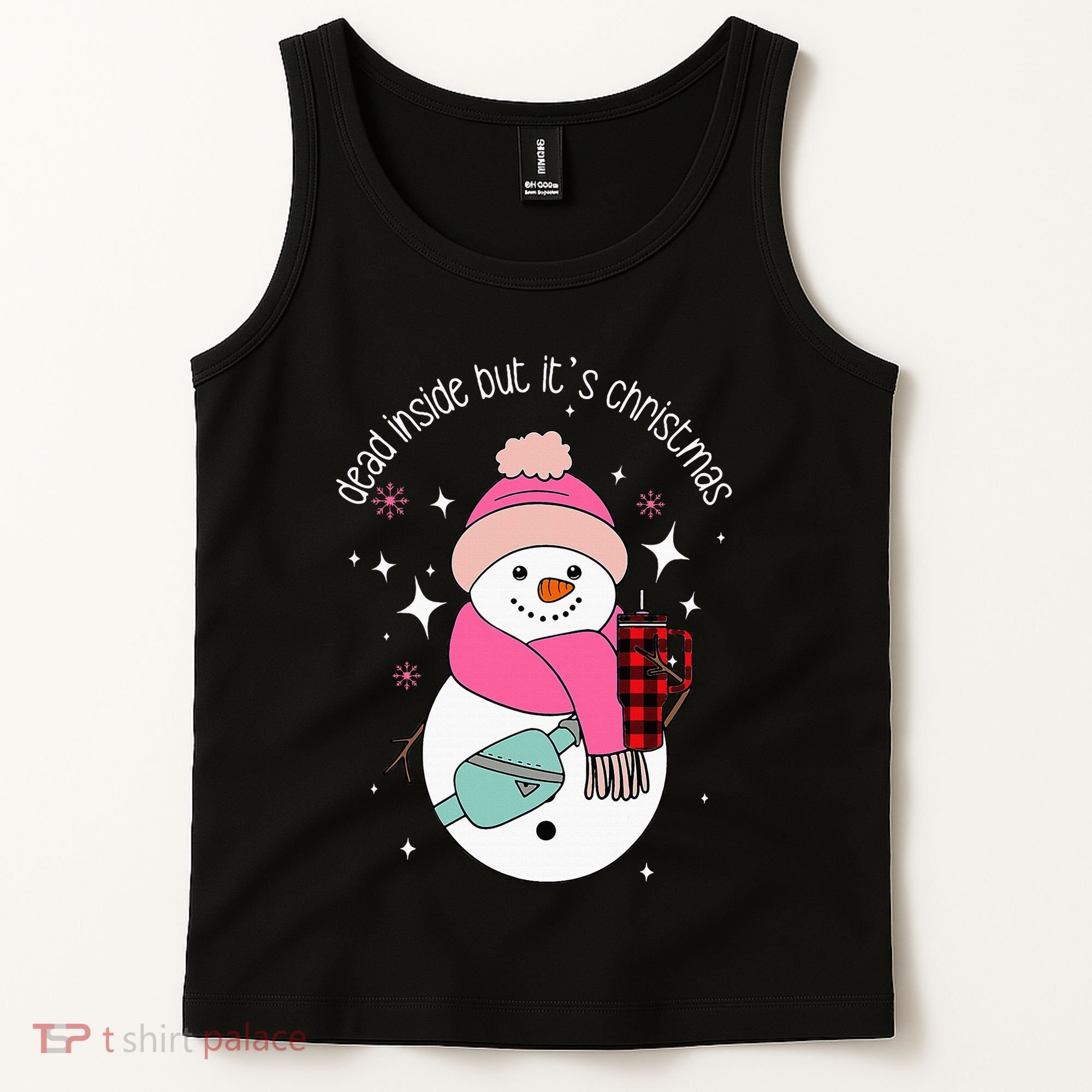 Out Here Looking Like A Snack Cute Boo Jee Xmas Snowman Tank Top