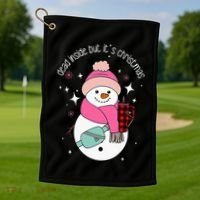 Out Here Looking Like A Snack Cute Boo Jee Xmas Snowman Golf Towel thumb 1