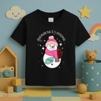 Out Here Looking Like A Snack Cute Boo Jee Xmas Snowman Toddler T-Shirt thumb 3