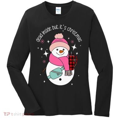 Out Here Looking Like A Snack Cute Boo Jee Xmas Snowman Women's Long Sleeve Shirt