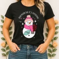 Out Here Looking Like A Snack Cute Boo Jee Xmas Snowman Women's T-Shirt thumb 2