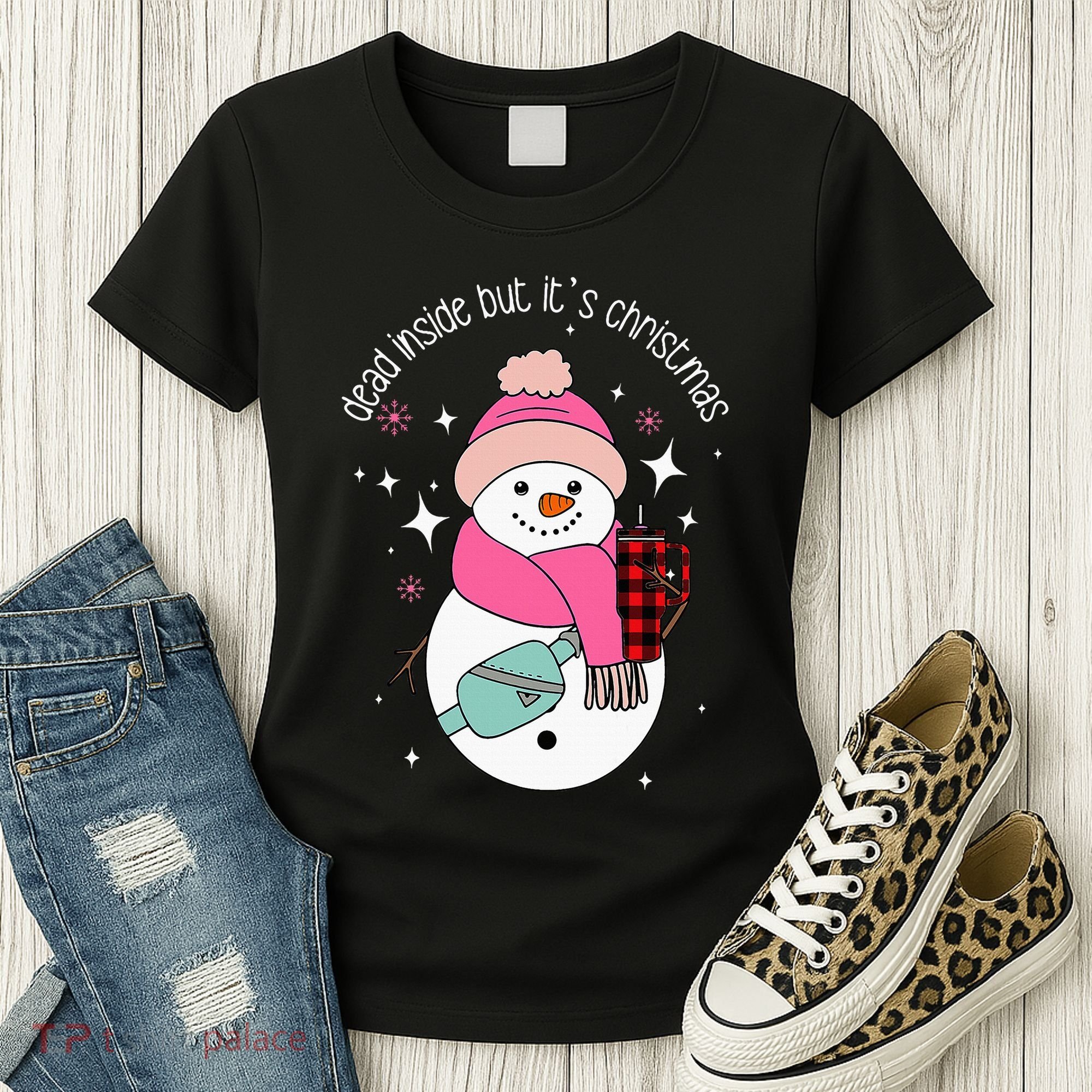 Out Here Looking Like A Snack Cute Boo Jee Xmas Snowman Women's T-Shirt