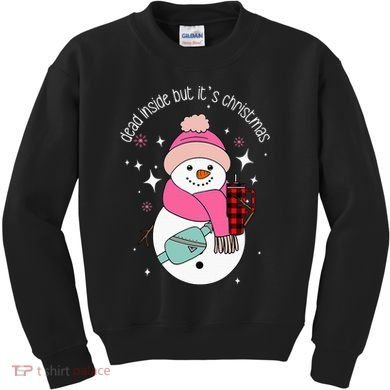 Out Here Looking Like A Snack Cute Boo Jee Xmas Snowman Kids Sweatshirt