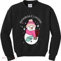 Out Here Looking Like A Snack Cute Boo Jee Xmas Snowman Kids Sweatshirt thumb 0