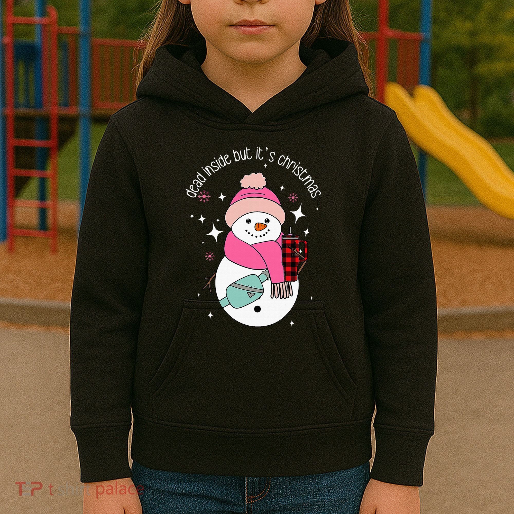 Out Here Looking Like A Snack Cute Boo Jee Xmas Snowman Kids Hoodie