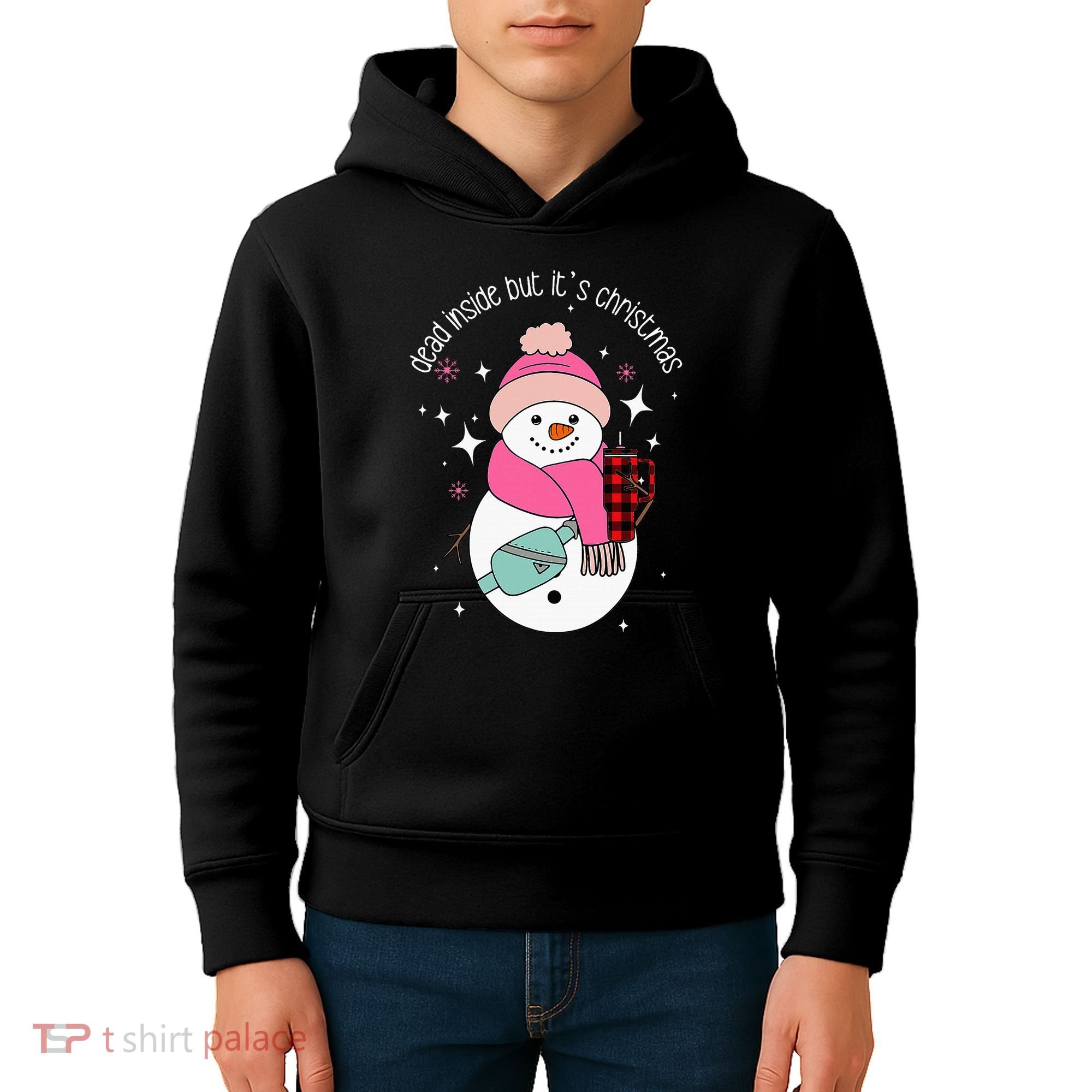 Out Here Looking Like A Snack Cute Boo Jee Xmas Snowman Kids Hoodie