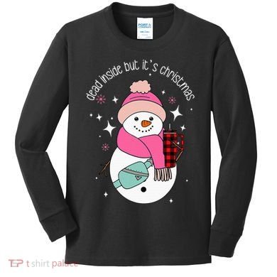Out Here Looking Like A Snack Cute Boo Jee Xmas Snowman Kids Long Sleeve Shirt