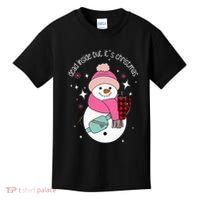 Out Here Looking Like A Snack Cute Boo Jee Xmas Snowman Kids T-Shirt thumb 0