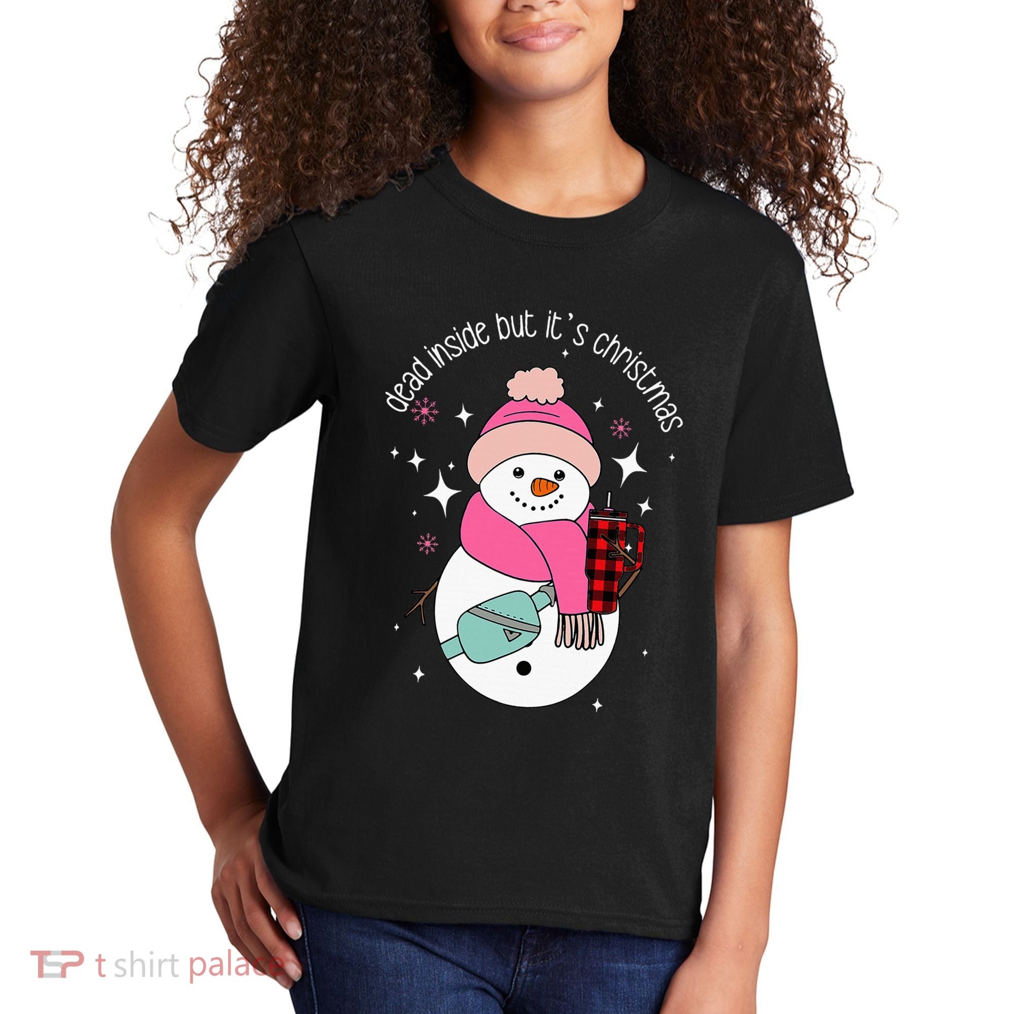 Out Here Looking Like A Snack Cute Boo Jee Xmas Snowman Kids T-Shirt