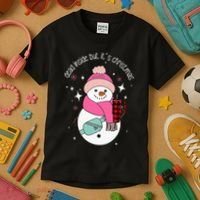 Out Here Looking Like A Snack Cute Boo Jee Xmas Snowman Kids T-Shirt thumb 3