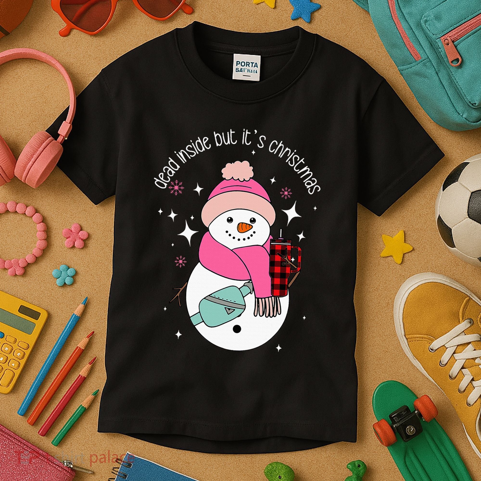 Out Here Looking Like A Snack Cute Boo Jee Xmas Snowman Kids T-Shirt