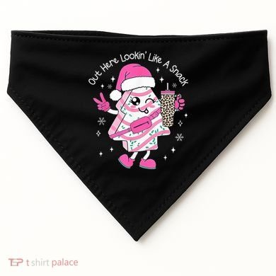 Out Here Looking Like A Snack Cute Boo Jee Xmas Trees Cakes  USA-Made Doggie Bandana