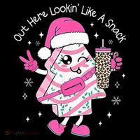 Out Here Looking Like A Snack Cute Boo Jee Xmas Trees Cakes  Women's Hoodie thumb 2